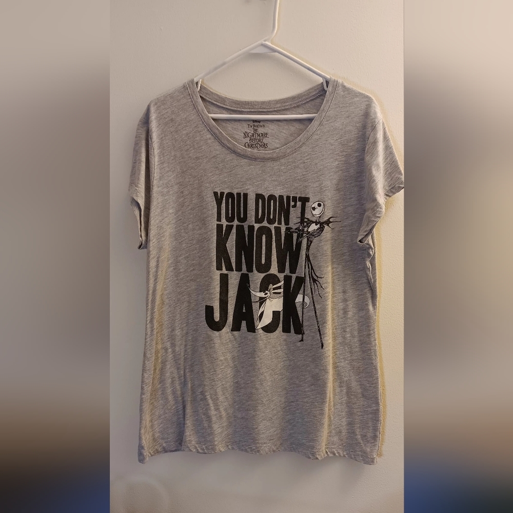 "You Don't Know Jack" Nightmare Before Christmas Gray T-shirt in XXXL (23)